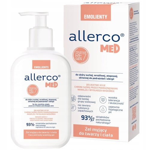 Allerco Cleansing Gel for Sensitive Skin Prone to Irritations & Allergies, 200 ml