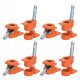 4-pair pipe clamp for gluing wood