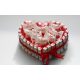  Heart gift cake with Kinder and Raffaello