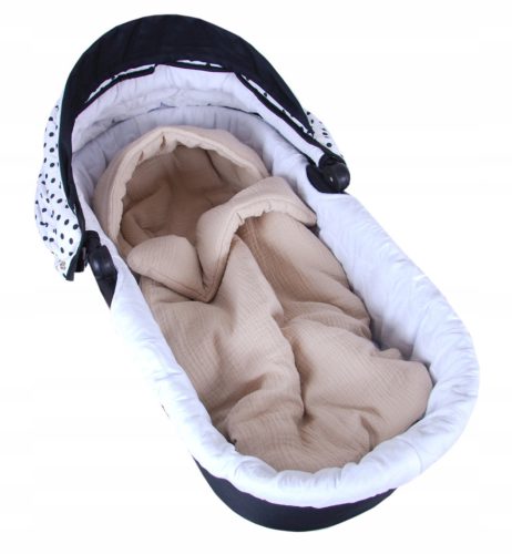  BabyLux SPRING SLEEPING BAG FOR STROLLER MUSLIN 90CM BEIGE