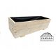  Flowerpot ZAWADA 120 cm x 37 x 33 cm Diameter 0 cm Natural wood, brown and beige tones