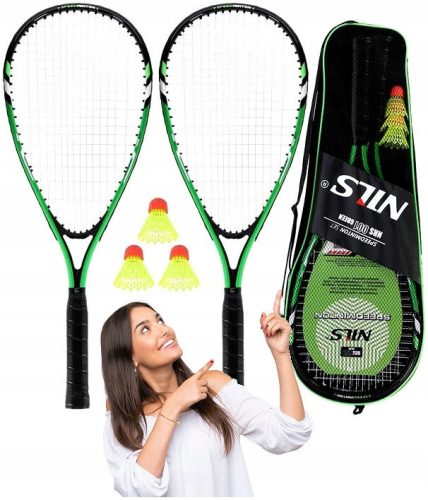 Nils NRS001 Racket with Badminton Set + CGROT Sports Guide IDEAL for LEARNING TO SHOP