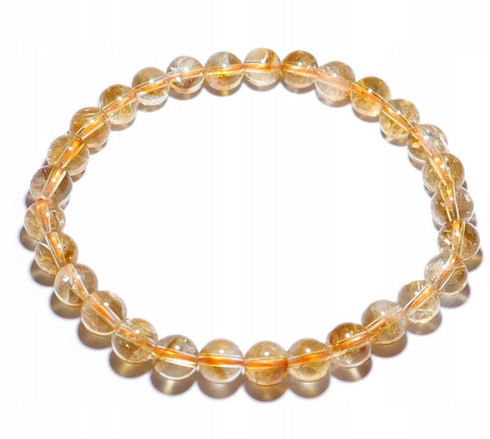  Bracelet Citrine natural stone ball 6mm