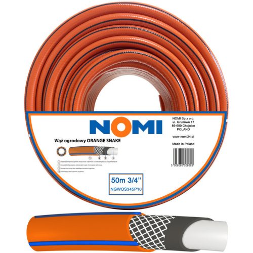  NOMI ORANGE GARDEN HOSE 3/4'' 50 m PREMIUM 4-LAYER STRONG DURABLE