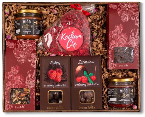  GIFT BASKET SET TEA COFFEE SWEETS CREAM HONEY natural