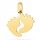  GOLD PENDANT pr. 333 FEET For Mom 8k ENGRAVING