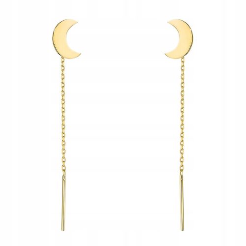  GOLD EARRINGS Threaded pr. 333 MOONS 8k