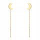  GOLD EARRINGS Threaded pr. 333 MOONS 8k