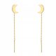  GOLD EARRINGS Threaded pr. 333 MOONS 8k