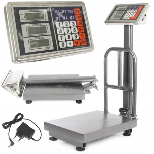 Electronic storage scale with LCD display, 150 kg