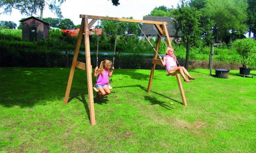 AXI wooden swing with two seats