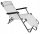  Springos Deck Chair Zero Gravity Deck Chair Garden Beach Deck Chair Metal Ecru