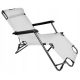  Springos Deck Chair Zero Gravity Deck Chair Garden Beach Deck Chair Metal Ecru