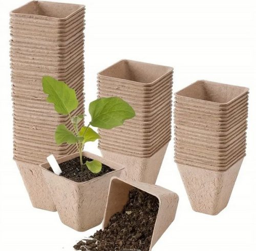  Strend Pro flowerpot 8 cm x 8 x 8 cm beige peat