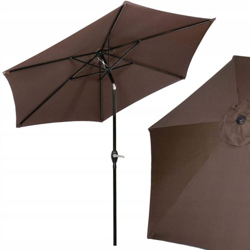  Springos Classic Umbrella, Beige and Brown, 260 x 235 cm