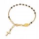  Gold-plated bracelet rosary medallion zircons