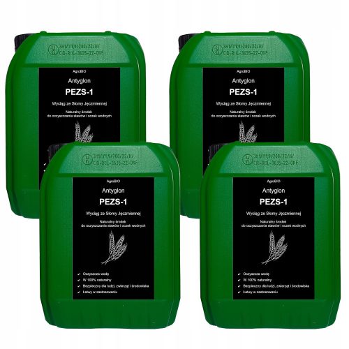  4× BARLEY STRAW EXTRACT 5L PEZS-1 NATURAL ANTIGLON FOR JOINTS AND BAGS