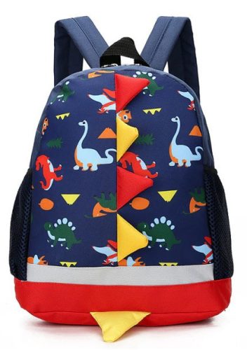  HOPKI kindergarten backpack with one compartment for boys, girls. Red tones, blue tones