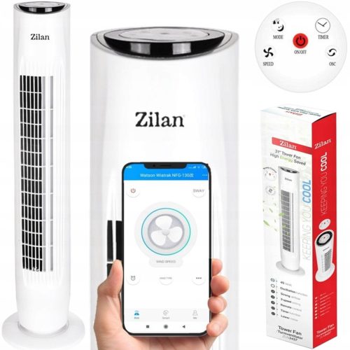  Ventilateur colonne blanc Zilan Cool Fan