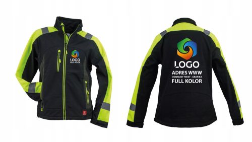 Worker's safety warning jacket with own logo print, size XL