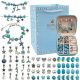  Blue Beaded Bracelet Making Kit