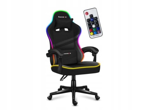  Huzaro Force 4.4 RGB BLACK gaming chair, black fabric