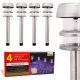  GoliatGarden embedded solar lamp, silver, 28 cm, 4 pcs.