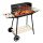  Garden charcoal grill on wheels with 3 shelves, large grate