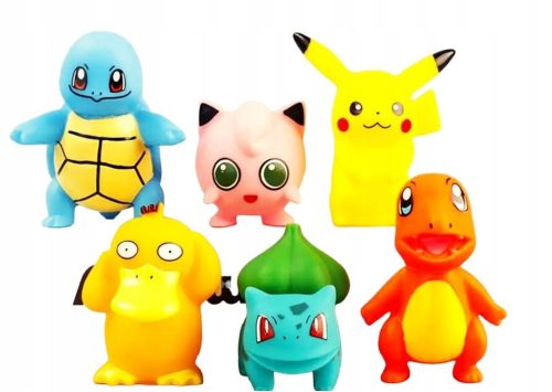  SET OF 6 POKéMON FIGURES PIKACHU, BULBASAUR, CHARMANDER, SQUIRTLE, PSYDUCK