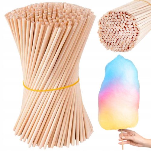  Cotton Candy Maker Miracles on a Stick Cotton Candy Sticks Bamboo Round 38 cm Beige/Brown 1 W