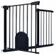  Aufun door and stair railing, screwed, extendable, black extensions