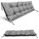  Garden cushion 120x40 cm for pallet swing bench waterproof grey