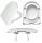  Estiva Fast New toilet seat, white polypropylene