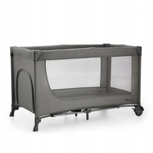  Kinderkraft travel cot 65 x 126 cm in grey and silver