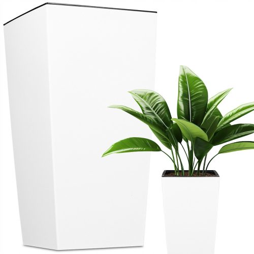  Deco4Home flowerpot 31.5 cm x 31.5 x 61 cm plastic white