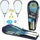 Ball, cover, racket set with badminton Nils NRS005