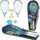 Ball, cover, racket set with badminton Nils NRS005