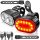  FRONT + REAR LED RECHARGEABLE BICYCLE LIGHT FOR HANDLEBAR BIKES