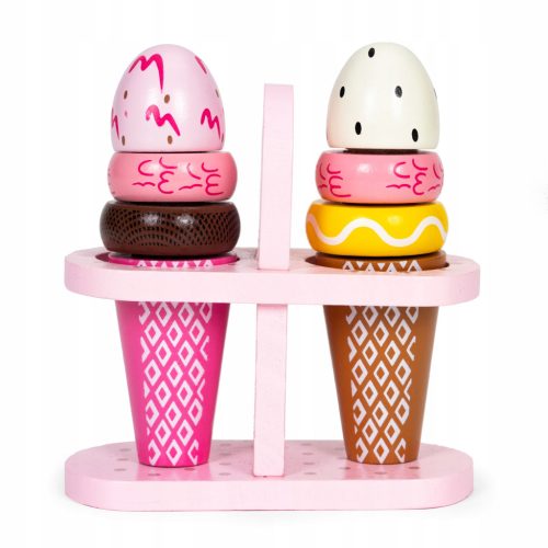  TOY ICE CREAM FOR CHILDREN ON REZP WOODEN GIFT FOR 2 3 4 YEAR OLD