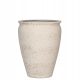  Pottery pots 53 cm x 53 x 68 cm stone fiberglass white