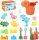 SAND PLAY SET, SANDBOX, BUCKET, DINOSAUR, MOLDS, SPANKLES