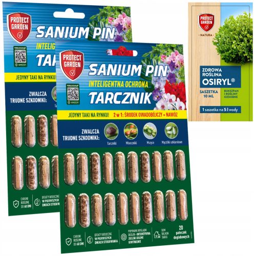  2× Protect Garden Sanium Pin insecticide tablets 20 pcs. + Protect Garden multi-component liquid fertilizer 0.02 kg