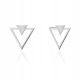  Silver earrings GEOMETRICAL double triangles