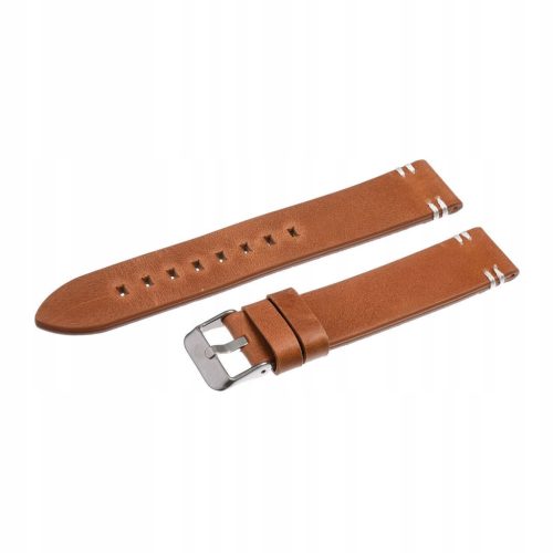  Watch Strap 22MM BROWN Leather Vintage Stitched - Telescopes