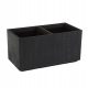  Lamela flowerpot 78 cm x 39 x 39.5 cm, black plastic