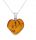  Silver pendant with amber ORIGINAL PENDANT made of silver heart FILM