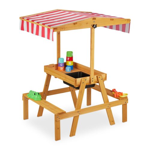 Relaxdays Children's Table with Bench 18 m+