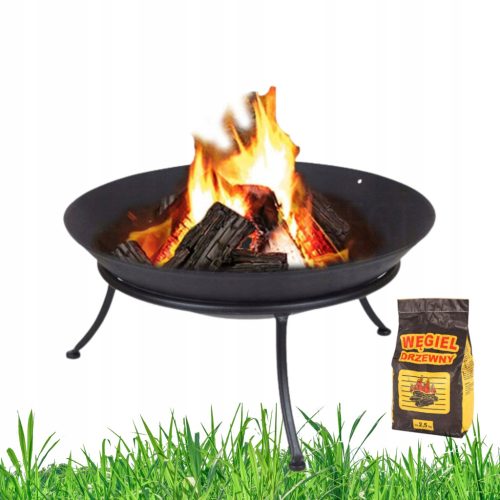  LARGE GARDEN FIRE PIT GRILL CAST IRON TRIPOD 47CM
