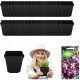  50× Bobimarket flower pot 9 cm x 9 x 9.5 cm black plastic + Maciejka plant mix seeds 5 g