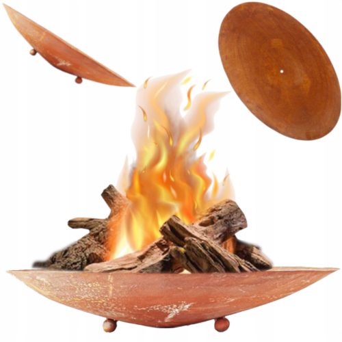 CAMPFIRE GARDEN GRILL STYLISH "RUSTED" 58cm